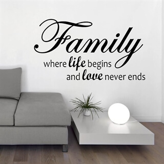 Wallsticker med tekst – En manns hjem er hans slott...