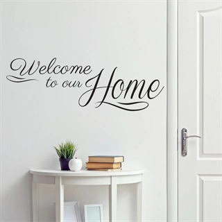 Welcome to our home  2 - Wallsticker