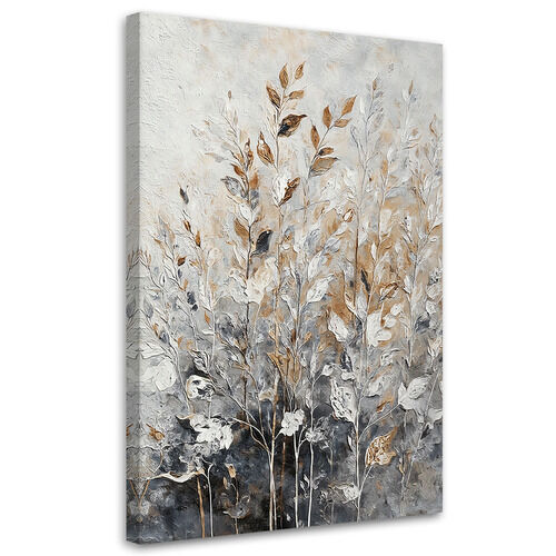 Lerretsbilde, Planter Abstrakt botanisk gull - (40x60)