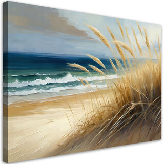Lerretsbilde, strand, sanddyner, natur - (60x40)