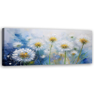 Lerretsbilde, Oppblåsbare planter Blomster rosenrøde dråper - (150x50)