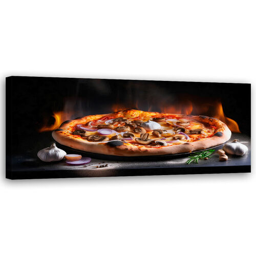 Lerretsbilde, Pizza Mat Kjøkken Restaurant - (120x40)