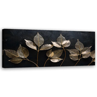 Lerretsbilde, Minimalisme Etterlater Planter Glamour Abstrakt - (120x40)