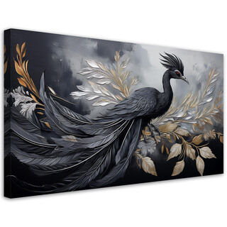 Lerretsbilde, Påfugl Fugler Dyr Glamour - (100x50)