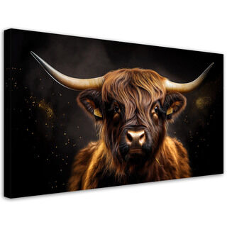 Lerretsbilde, Scottish Cow Glamour - (120x60)