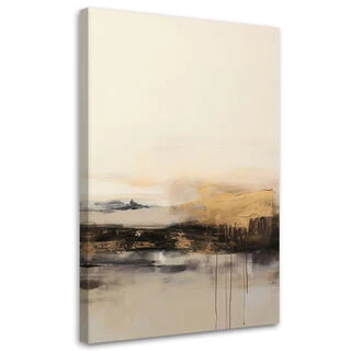 Lerretsbilde, Modern Abstraksjon Beige - (70x100)