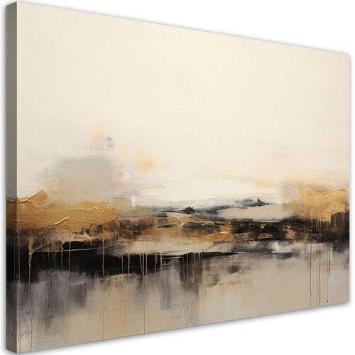 Lerretsbilde, Modern Abstraksjon Beige - (90x60)