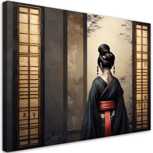 Lerretsbilde, Japansk geisha