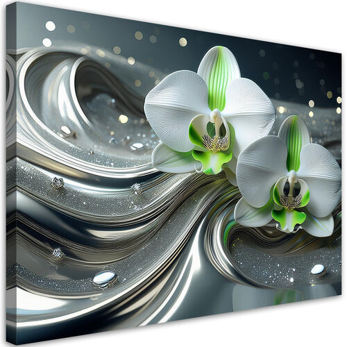 Lerretsbilde, Orkide Abstraksjonsblomst