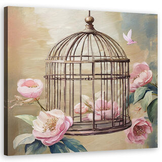 Lerretsbilde, shabby chic, akvarell, blomster