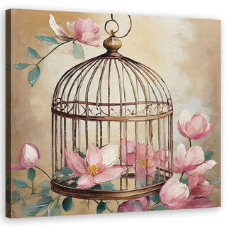 Lerretsbilde, shabby chic, blomster