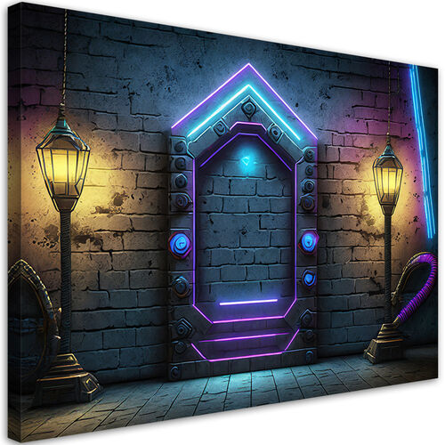 Lerretsbilde, Portal Neon Abstraksjon