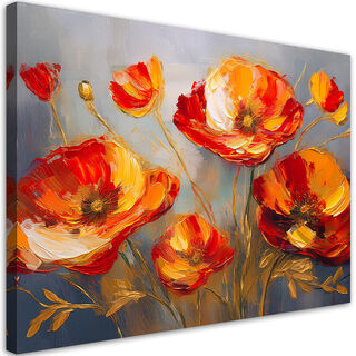 Lerretsbilde, Painted Poppies Abstrakt