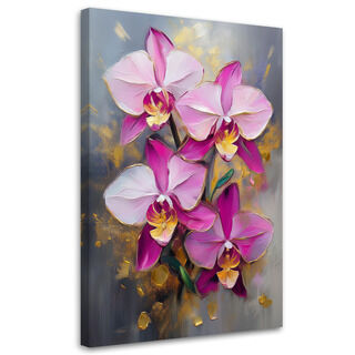 Lerretsbilde, Pink Orchid Flower Abstraksjon
