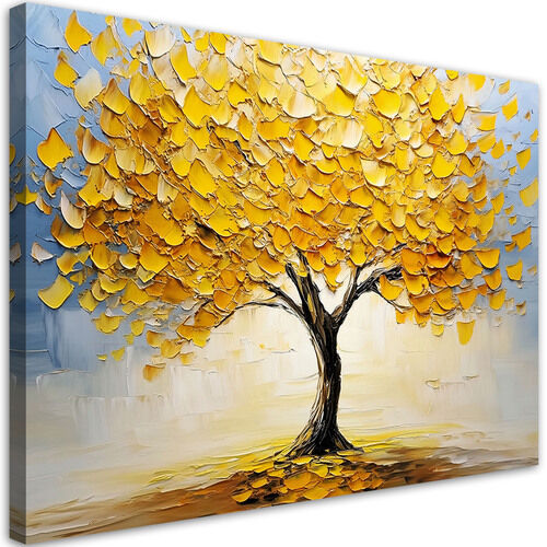 Lerretsbilde, Golden Tree Abstraksjon malt