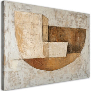 Lerretsbilde, Beige abstrakt form Loft