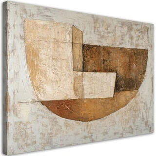 Lerretsbilde, Beige abstrakt form Loft