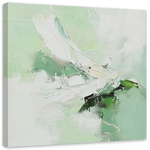 Lerretsbilde, Abstrakt Pastell Mintgrønn