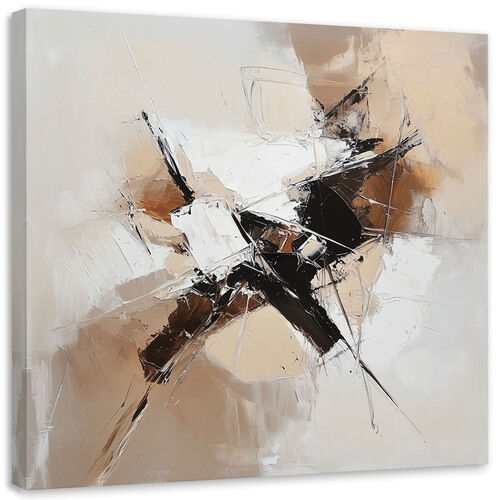 Lerretsbilde, Abstrakt kunst Beige som om den var malt