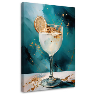 Lerretsbilde, Cocktailglass Drikkebar