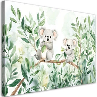 Lerretsbilde, Bamser Koala Eukalyptusblader