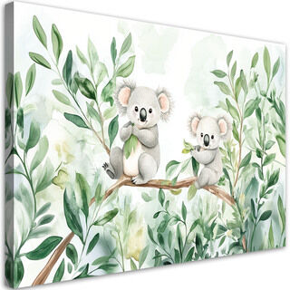 Lerretsbilde, Bamser Koala Eukalyptusblader