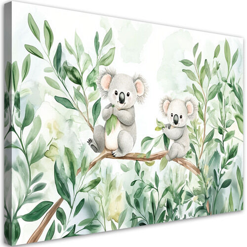 Lerretsbilde, Bamser Koala Eukalyptusblader