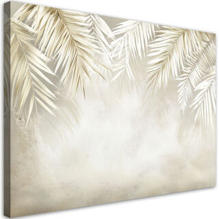 Lerretsbilde, Palmeblader hengende beige