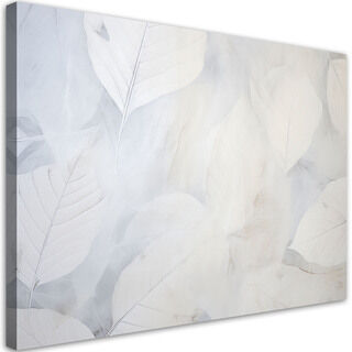 Lerretsbilde, Beige store blader natur betong boho