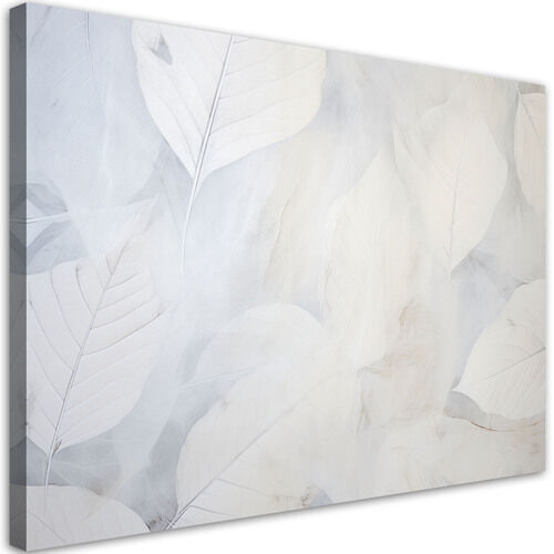 Lerretsbilde, Beige store blader natur betong boho