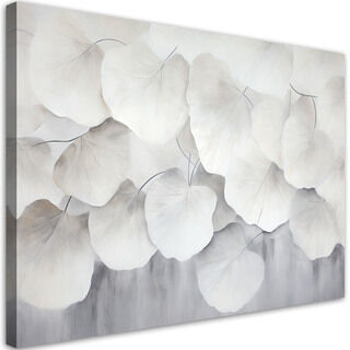Lerretsbilde, Boho-blader ginkgo natur betong boho