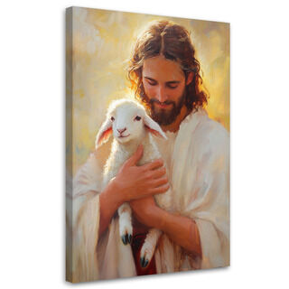 Lerretsbilde, Jesus med Guds lam