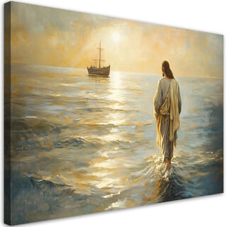 Lerretsbilde, Jesus går på vannet