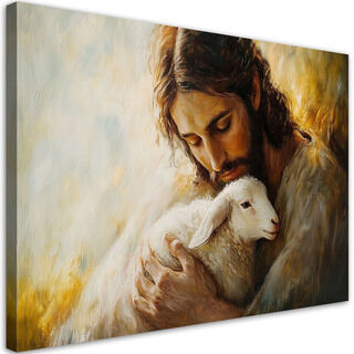 Lerretsbilde, Jesus Kristus med lam