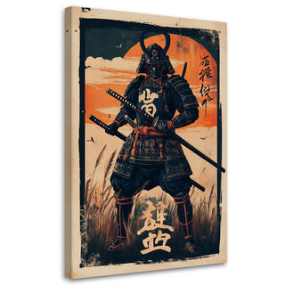 Lerretsbilde, Japansk samurai