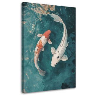 Lerretsbilde, Japansk koi-fisk
