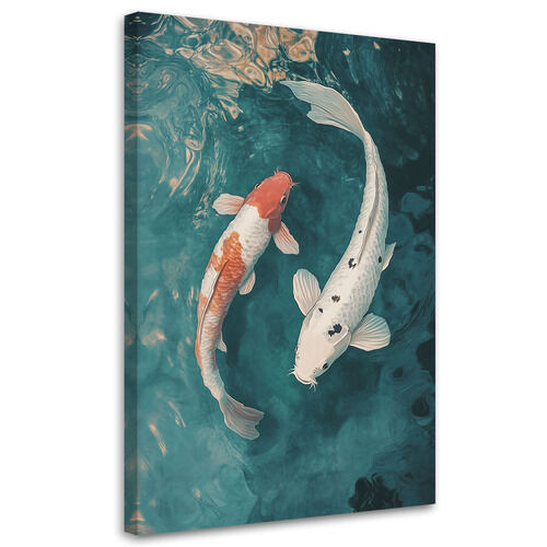 Lerretsbilde, Japansk koi-fisk