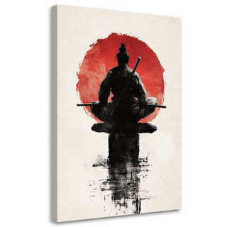 Lerretsbilde, Japansk samurai-kriger