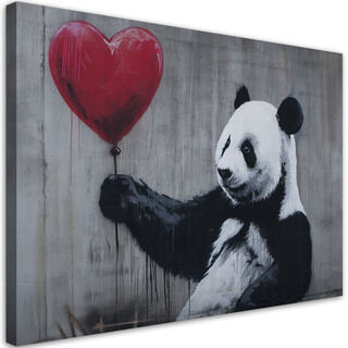 Lerretsbilde, Panda med ballong Banksy Gatekunst