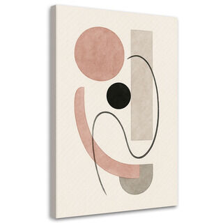 Lerretsbilde, Geometriske former Abstraksjon Pastell Minimalisme