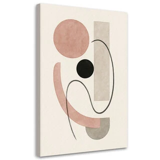 Lerretsbilde, Geometriske former Abstraksjon Pastell Minimalisme