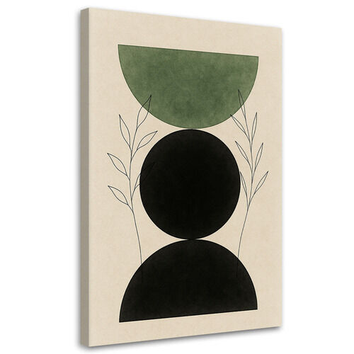 Lerretsbilde, Geometriske figurer Planter Minimalisme Grønne planter