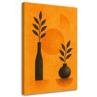 Lerretsbilde, Vaser Natur Oransje Minimalisme Geometrisk