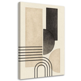 Lerretsbilde, Geometrisk abstraksjon Beige Linjeark