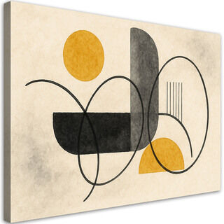 Lerretsbilde, Geometriske linjer Beige