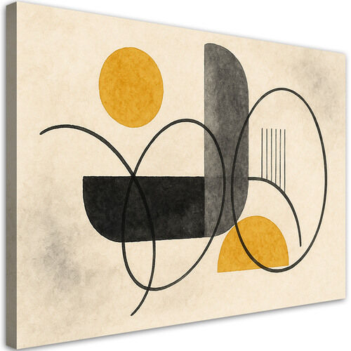 Lerretsbilde, Geometriske linjer Beige