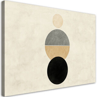 Lerretsbilde, Geometriske former Minimalisme Beige