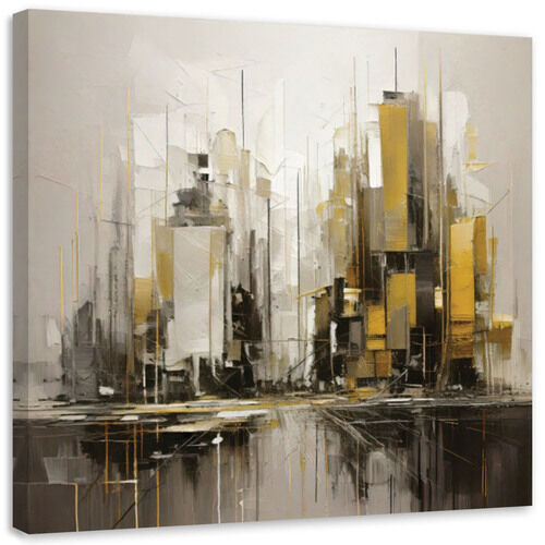 Lerretsbilde, By abstrakt gull minimalisme