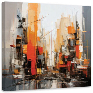 Lerretsbilde, By urban abstrakt