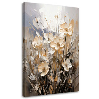 Lerretsbilde, Blomster Akvarell Beige Natur Minimalisme